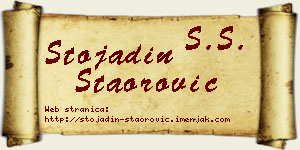Stojadin Staorović vizit kartica